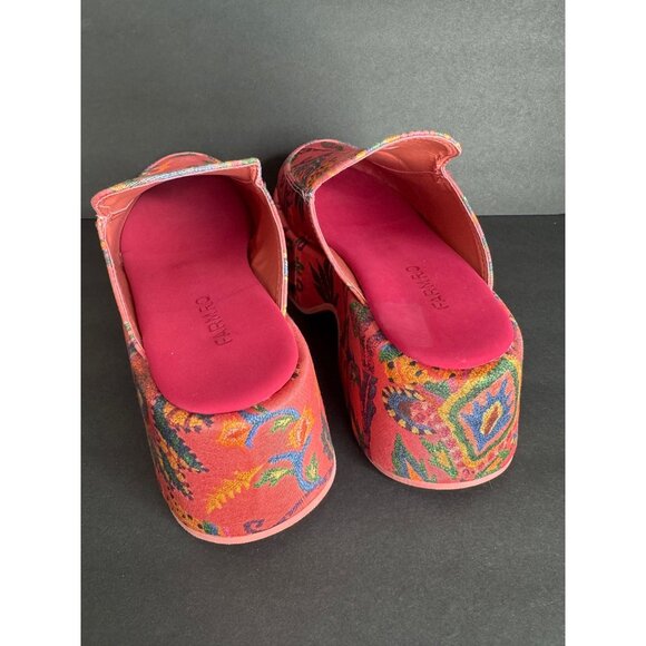 FARM Rio Pink Sunset Tapestry Platform Mule EU 36 US 6 - Picture 7 of 9